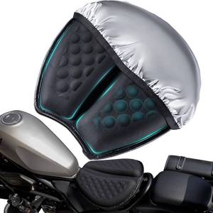 lot 4254 image: DOUANDA Foldable Motorcycle Gel Seat Cushion with Sunshade Cover