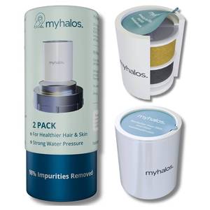 lot 4256 image: MyHalos Shower Head Filter Cartridge Replacement, 2-Pack, 6-Month Supply