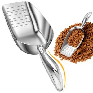 lot 4264 image: Aosnare Stainless Steel Dog Food Scoop 1 Cup, Metal Pet Food Scoop With Measuring Lines (CupMl), Dog Food Measuring Scoop For Dogs, Cats, And Kitchen Use, Dishwasher Safe