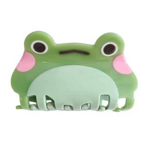 lot 4289 image: Novelty Small Green Frog Hair Clip,Acetate,Small Hair Clips for Women