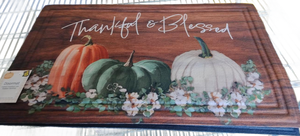 lot 5012 image: Perfect Harvest Doormat Indoor Outdoor 18 x 30 Rubber Backing 2 Pack