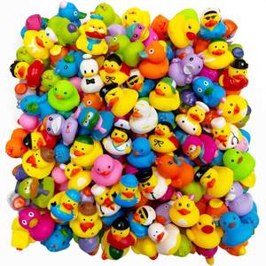 lot 5037 image: Arttyma Rubber Ducks in Bulk,Assortment Duckies for Jeep Ducking Floater Duck Bath Toys Party Favors (50-Pack)