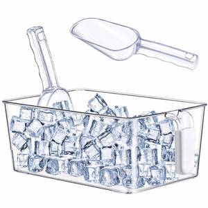 lot 5039 image: Havawish Clear Ice Bucket for Freezer Scoop Set Freezer Ice Bin Storage