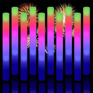 lot 5961 image: Taotuo Glow Sticks Bulk, 20 Pack LED Light Up Foam Sticks 3 Modes Color Flashing,Glow Party Supplies for Wedding Birthday, Raves, Concert, Camping, New Year, Carnival, Halloween Christmas