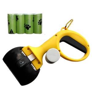 lot 5974 image: Pet Poop Scooper for Dogs and Cats, Kid-Friendly, Portable & Easy Clean Dog Waste Tool, Hands-Free Bag Attachment for Walks, Indoor, Travel & Outdoor Use, One-Hand Operation (5 Rolls Trash Bags)
