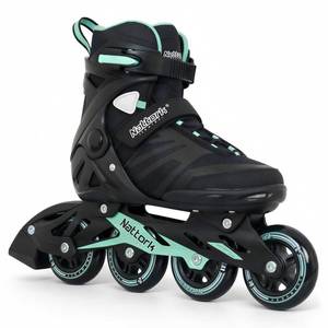 lot 5984 image: Nattork Adult Inline Skates for Men Women, Fitness Blades Roller with Aluminum Frame, PU Wheels and Breathable Mesh Teal Size 7
