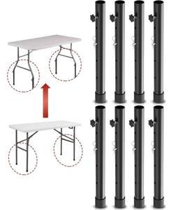 lot 5988 image: Herbert-fty 8-Pack Folding Table risers, Dural Folding Table Leg Extensions 4 LevelsHeights Table Leg Extenders 3.6in  6.77in  10in  13in-All for Treating Your Back Pain