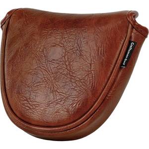 lot 6001 image: Craftsman Golf Leather Brown Heel Shaft Mallet Putter Headcover Cover Magnetic Closure for Scotty Cameron Taylormade Odyssey