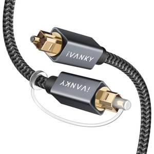 lot 6017 image: IVANKY Optical Audio Cable 10ft, Toslink Fiber Optic SPDIF Digital Audio