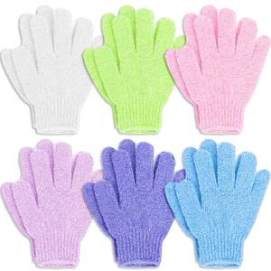 lot 6044 image: 12 Pcs Exfoliating Gloves, Exfoliating Body Scrubber Exfoliator, Korean Exfoliating Mitt, Dead Skin Remover, Exfoliate Bath Shower Gloves, Moroccan Hand Body Scrub Mitt, Loofah Wash Cloth Washcloth size small