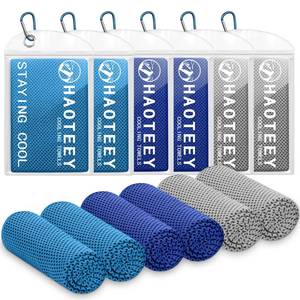 lot 6045 image: Haoteey 4012 Cooling Towels 6 PCS, Cool Towels Sports Cooling Rags for Neck and Face, Sweat Neck Cooling Towel for Hot Weather, Chilly Towels for Athletes, Yoga, Gym, Golf