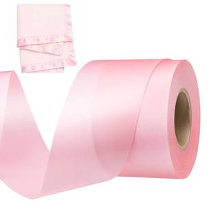 lot 6051 image: Retrowavy Blanket Binding Satin Poly Tape 2 x 25 Yards Single Fold Polyester Quilt Binding Trim, Glossy Satin Edging for Sewing, Quilting, Blankets, Crafts, Fabric Projects(Pink)