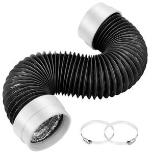 lot 6062 image: MOPHA 5FT 4 Dryer Vent Hose with Rubber Seal, Heavy Duty Flexible Aluminum