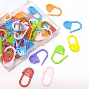 lot 6074 image: 60Pcs Colorful Knitting Markers Crochet Clips Crochet Pins Bulk Stitch Markers Locking Stitch Knitting Place Markers DIY Craft Plastic Safety Pins Weave Stitch Needle Clip Counter��7 Colors (60 Pcs)