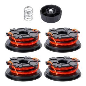 lot 6076 image: Aepiraza 753-1156 Dual Trimmer Line Spool Replacement 0.095 18Ft Compatible with MTD 791-180120 753-1223 953-1156 753-1156 753-06707 49U1341L063 Troy-Bilt Remington Trimmer (4 Spool1 Knob1 Spring)