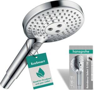 lot 6081 image: hansgrohe Raindance Select S Hand shower 120 3 sprays water-saving 9 lmin, chrome, 26531000