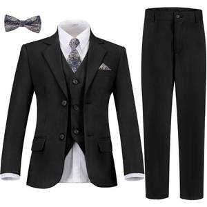 lot 6087 image: LOPEN STU Boys Suit Formal Dress Clothes Green Boys Christmas Suit Tuxedo Vest Pants Set Wedding Outfit for Teen Boy Size 3