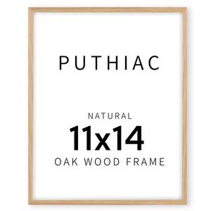 lot 6089 image: puthiac 11x14 Solid Oak Wood Picture Frame, Natural Oak, 1 Pack