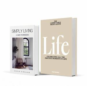 lot 6093 image: Xydedoing Decorative Books for Home Decor,2 Pcs Modern Minimalist Faux Book for Home Decoration,Coffee Table Decor,Living Room Aesthetic Accent (E1)