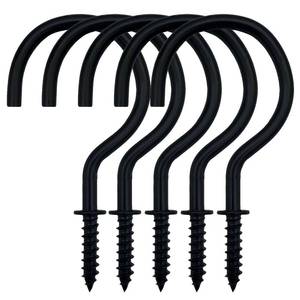 lot 6106 image: IDEALSV 2 Cup Screw Hooks Black Ceiling Hooks Mug Hook 20 Pcs Screw-in Hooks,Christmas Lights and Curtain,Kitchen,Plants Hanger OutdoorIndoor