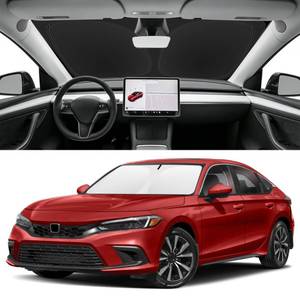 lot 6129 image: SLOGENTO Custom Fit Windshield Sun Shade for Honda Civic 2022-2026