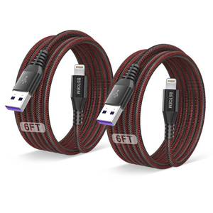 lot 6475 image: 2Pack for iPhone Charger Cable 6FT,Long Lightning for Apple Charging Cord 6ft for iPhone 14131211 ProXXs MaxXR8 Plus765SE,for IPad USB Charge Wire 6 Foot