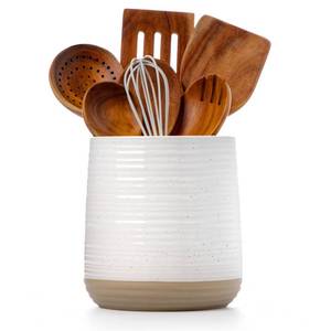 lot 6488 image: Officepal 6.8 Large Ceramic Kitchen Utensil Holder