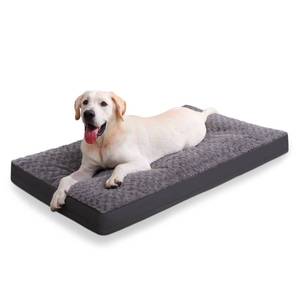 lot 7786 image: KSIIA Washable Dog Bed for Crate Waterproof for Medium Dogs,41x27 Inch,Gray
