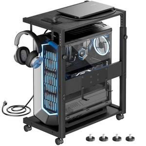 lot 7806 image: JANE EYRE Computer Tower Stand - 23.03-28.3 Height Adjustable