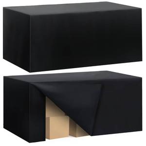 lot 8002 image: Ascoza 2 Pack Fitted Tablecloth for 8 Foot Rectangle Tables 96 x 30 Inch Black Table Covers Water Resistant Polyester Table Cloth for Wedding, Parties,Display, Trade Show (Black)