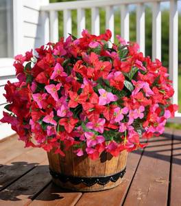 lot 8014 image: INSPRING Faux Bougainvillea Artificial Flowers for Outdoors, 4 Bundles Fake Bougainvillea Realistic Silk Flowers for Outside UV Resistant Outdoor Plants for Porch Patio Window Box Garden Home Decor