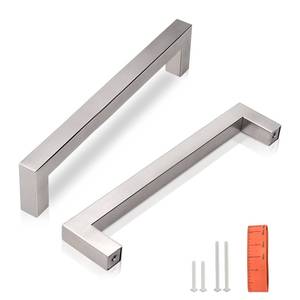 lot 8020 image: KNOBWELL 12 Pack 5 Stainless Steel Cabinet Pulls Brushed Nickel, Kitchen Cabinet Pulls and Handles, Dresser Drawer Pulls, Overall Length 5-12in, Hole Centers 5in