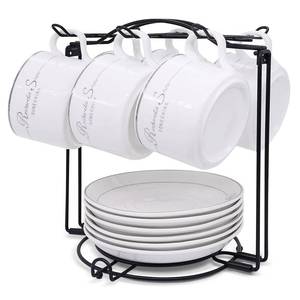 lot 8462 image: Coffee Cup Holder,Foldable Metal Tea Cup Holder for Cup,Saucers & Spoons