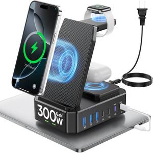 lot 8466 image: 300W Charging Station for Multiple Devices Apple,zutspzss Wireless Charger