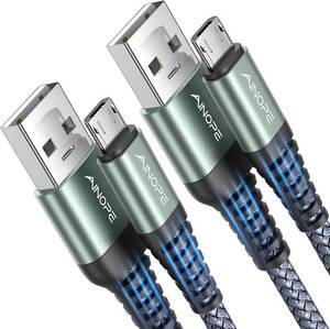 lot 8477 image: AINOPE Micro USB Cable 2Pack,6.6FT USB to Micro USB Cable