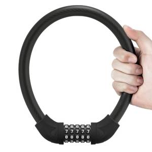 lot 8478 image: ROCKBROS Bike Lock Cable Combination 5 Digit Lightweight 22inch Black