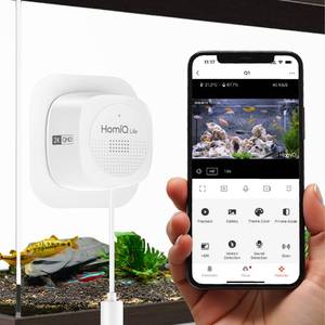 lot 8487 image: HOMIQ LIFE 3MP 2K Aquarium & Terrarium Pet Camera.Install &Close-Focus Lens for Fish,Lizard, Reptile Pet and Window Bird Feeder,2.4GHz & 5GHz WiFi,Auto-Focus,247 Recording