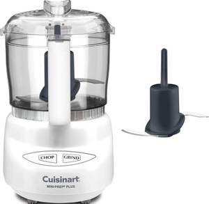 lot 11536 image: Cuisinart Mini-Prep Plus Food Processor, 3 Cup Mini Food Processor to Chop Herbs, Vegetables, and Hard Cheese, 3 Cup Work Bowl, Reversible Stainless Steel Blade, DLC-2A, White
