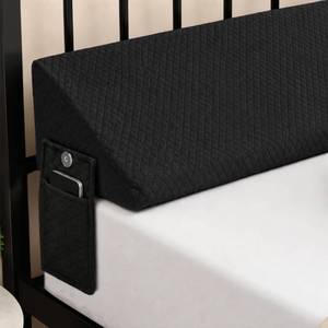 lot 11544 image: MIDLADE Queen Size Bed Wedge Pillow for Bed Gap FillerHeadboard Gap Black