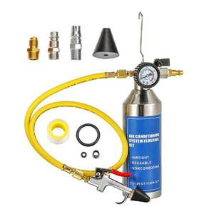 lot 11554 image: ZJERYL GULL AC Flush Kit, Auto air Conditioning Pipeline Cleaning Tool Set,R134A R12 R22 R404 R410A AC System Flush Kit Air Fittings and Hose