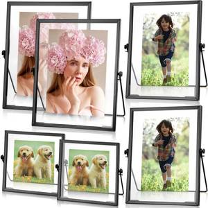 lot 11565 image: Amyhill 6 Black Picture Floating Frames 4, 6, 7 Inch Metal Photo Holder