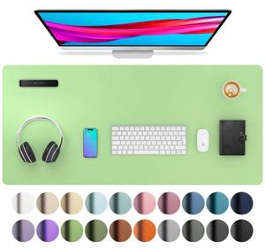 lot 12004 image: Aothia Leather Desk Pad Protector, Mouse Pad, Office Desk Mat, Non-Slip PU Leather Desk Blotter, Laptop Desk Pad, Waterproof Desk Writing Pad for Office and Home (36 x 17, Foam Green)