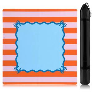 lot 12031 image: Dunzy 33 x 33 Mahjong Mat with Bag,Navy Blue,Stripe