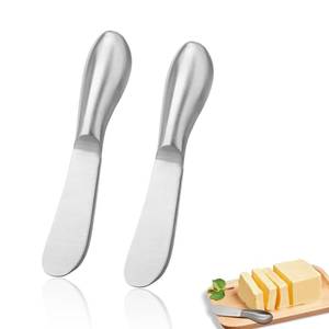 lot 12412 image: IJPDDRXYN 2 Pcs Stainless Steel Butter Knives, Multipurpose Spreader Set