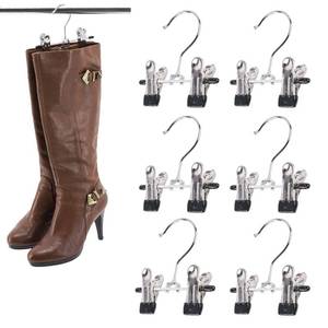 lot 12417 image: SUNTRADE Double Adjustable Clips Boots Hangers,Space Saving Boots Socks Bags Hanging Clips Boot Holder Boot Organizer,Set of 6