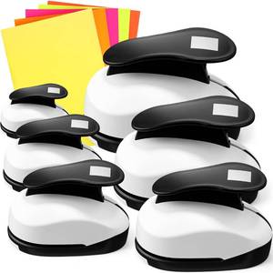 lot 19712 image: CHENGU 6 Pcs Square Punch Set 3in2in1.5in1in0.6in0.3in Scrapbook Hole Punchers Crafting with 10 Sticker Paper Square Cutter Scrapbook for Office Supplies DIY Albums Photos(Black)