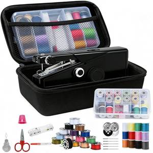 lot 19716 image: Handheld Sewing Machine for Beginners Adults, Portable & Cordless Mini Sewing Machine Kit, Easy One-Speed Electric Stitching (BLACK)