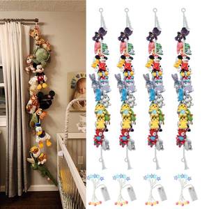 lot 19723 image: 80 4 Pack Cotton Hanging Storage Chain for Stuffed Animals Storage with 4 Pcs Led Light 40 Metal Clips Stuffed Animal Organizer Chain for Wall Corner Nursery Play Room (4PcsWhite)