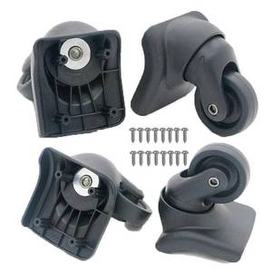 lot 19751 image: Universal Luggage Wheels Replacement Kit for Suitcase, Steel Core 360° Silent Spinner Wheels for Suitcases - Fits Major Brand Rolling Luggage (4 Pcs)