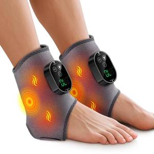 lot 19756 image: 2PCS Cordless Foot Massager for Neuropathy, Foot and Ankle Massager for Pain Relief, 3000mAh Rechargeable Ankle Heating Pad with Massage for Circulation, Gray